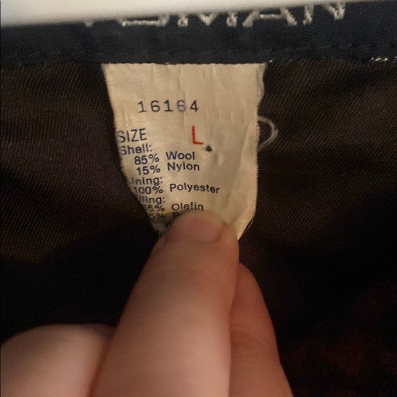 Woolrich Vintage Wool Pea Coat with Purple/Black Houndstooth - Picture 3 of 8